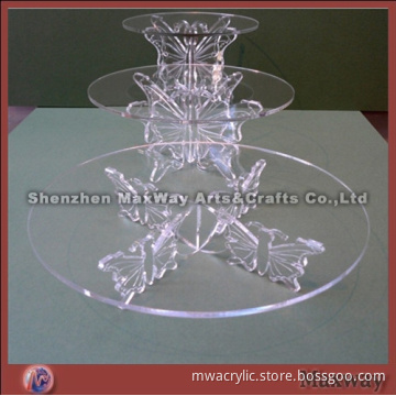 Round Panel Lucite Pastry Stand Holder